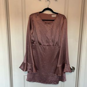 Loveriche pink metallic mini dress